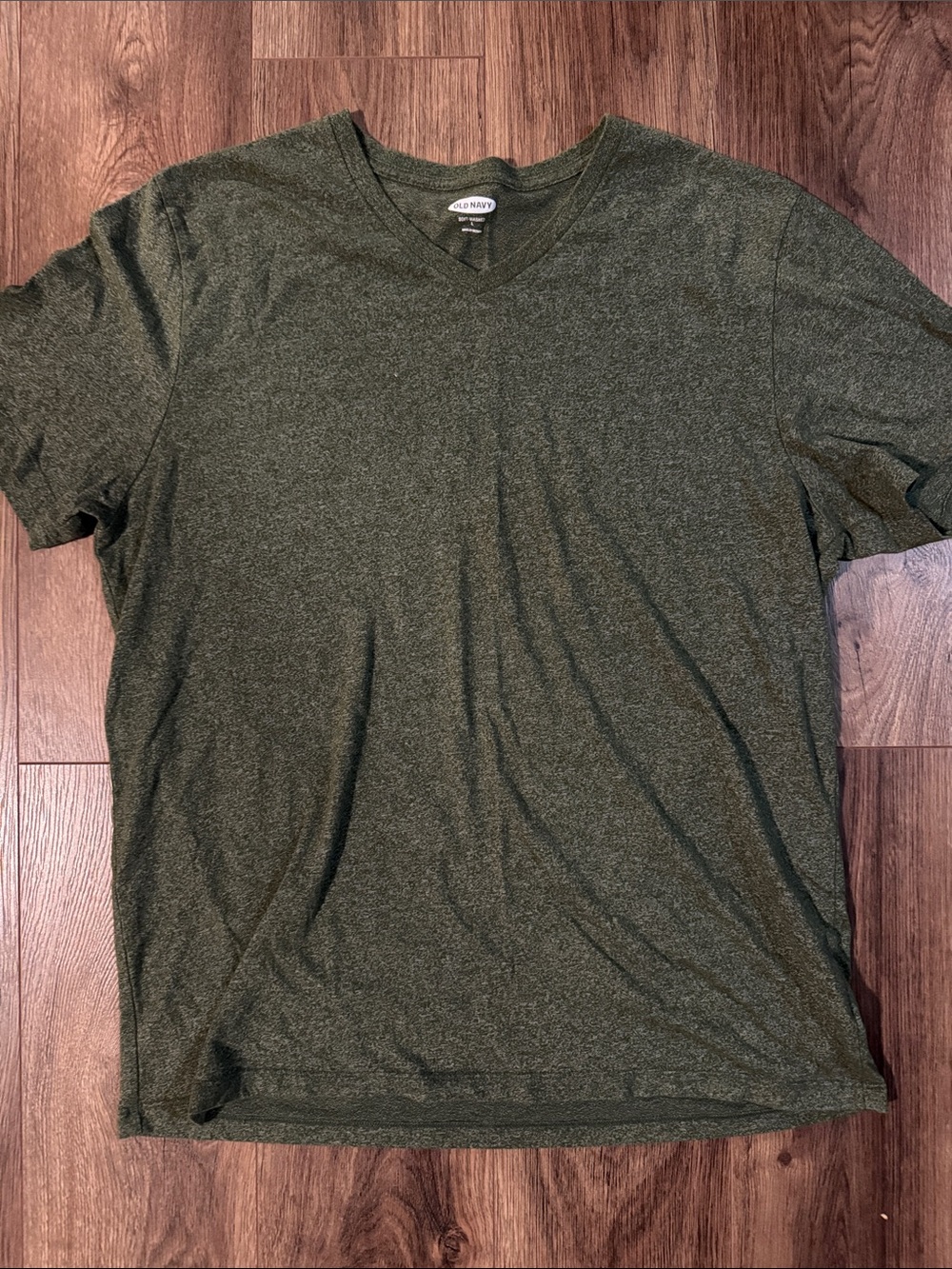 Old Navy Men's V-Neck T-Shirt - Olive Green L